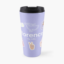 Famgem Florence by Mills 17oz Insulated Travel Mug - Ceramic Interior, Double-Wall Stainless Steel, Leak-Proof Flip Lid, Fits Most Cup Holders