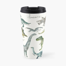 Insulated Travel Coffee Mug Dinosaurs Stainless Steel Cup Tumbler 17oz