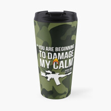 Famgem 17oz Insulated Stainless Steel Travel Mug with Ceramic Interior, Leak-Proof Flip Lid, Narrow Body Designed to Fit Cup Holders, Unique Artwork