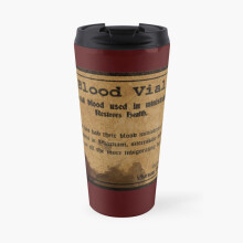 Blood Vial Travel Mug - Insulated 17oz, Ceramic Interior, Bloodborne Stainless Steel, Leak-Proof Lid