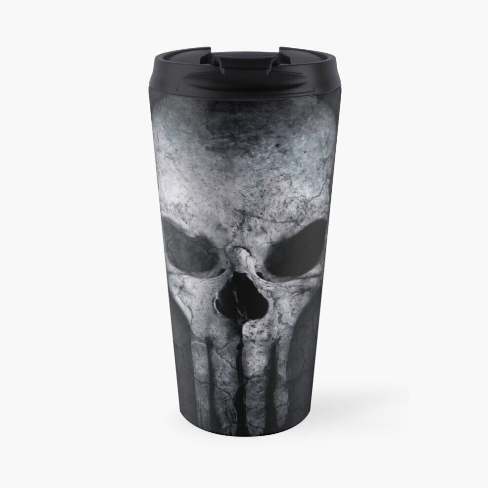 Insulated Travel Coffee Mug Skull of Punishment Stainless Steel Cup Tumbler 17oz