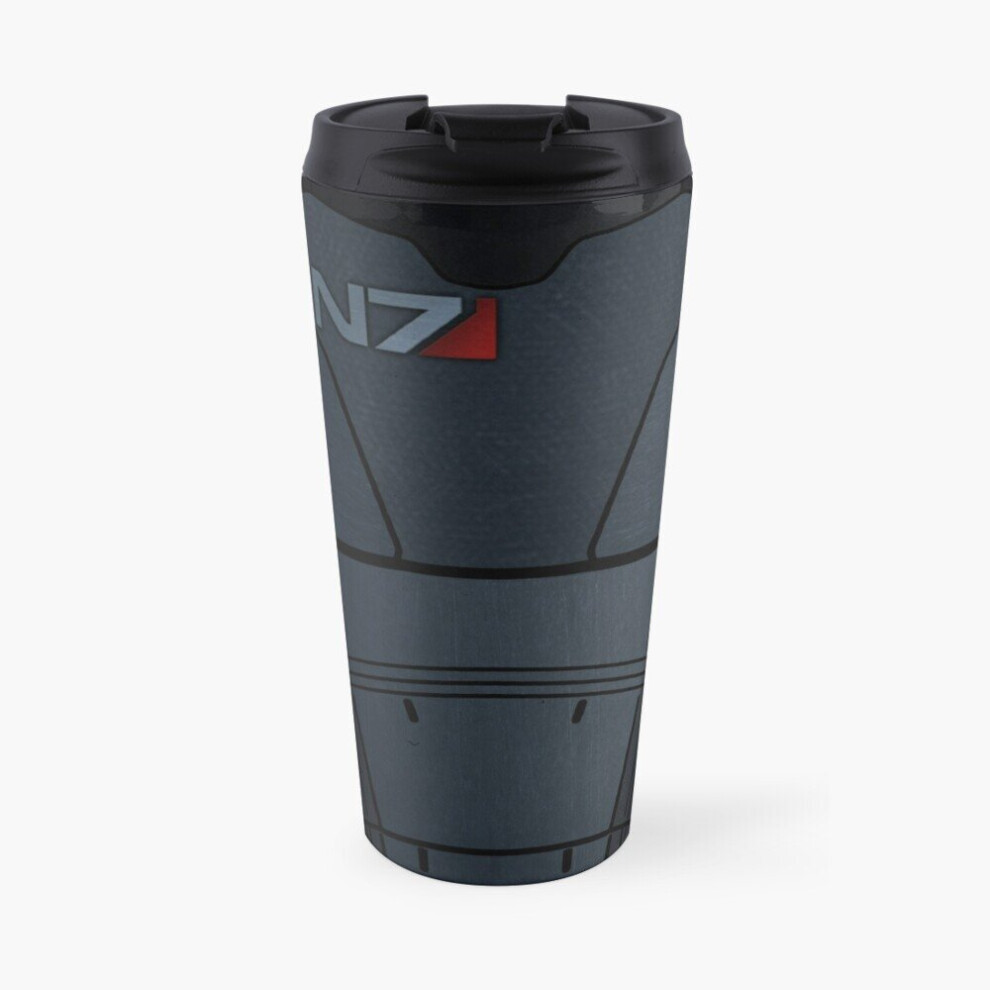 Insulated Travel Coffee Mug Mass Effect - Commander Shepard Armor Stainless Steel Cup Tumbler 17oz