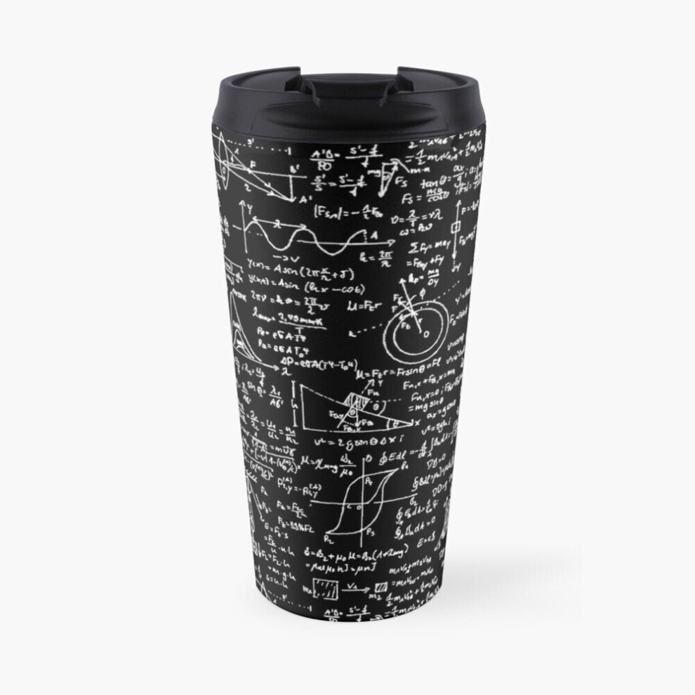 Insulated Travel Coffee Mug Physics Equations Black Stainless Steel Cup Tumbler 17oz