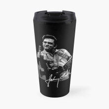 Insulated Travel Coffee Mug Johnny Cash Signature Stainless Steel Cup Tumbler 17oz