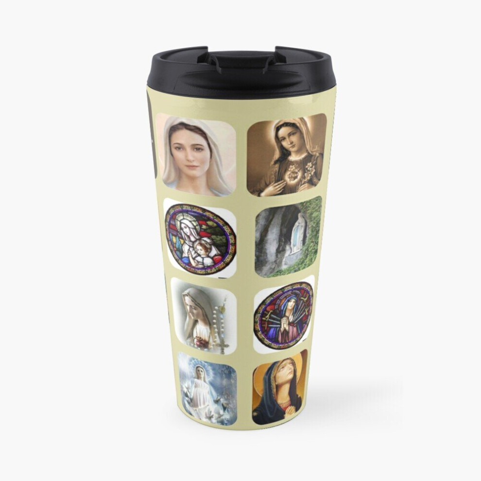 Insulated Travel Coffee Mug B.V.M Blessed Virgin Mary, Mother of God Stainless Steel Cup Tumbler 17oz