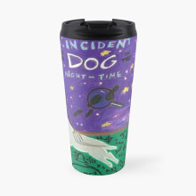 Insulated 17oz Travel Mug with Ceramic Interior - Leak-Proof Flip Lid - Double-Wall Stainless Steel - Curious Incident of the Dog in Night Time Art