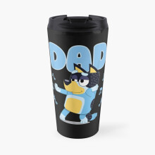 Insulated Travel Coffee Mug Blueys, Blueys Dad, Mom Stainless Steel Cup Tumbler 17oz