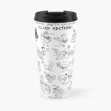 Insulated Travel Coffee Mug Greek Myth Chickens - Iliad Edition Stainless Steel Cup Tumbler 17oz