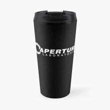 Insulated Travel Coffee Mug Aperture Labs Logo Stainless Steel Cup Tumbler 17oz
