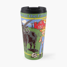 Insulated Travel Coffee Mug Fun at the Farm Stainless Steel Cup Tumbler 17oz