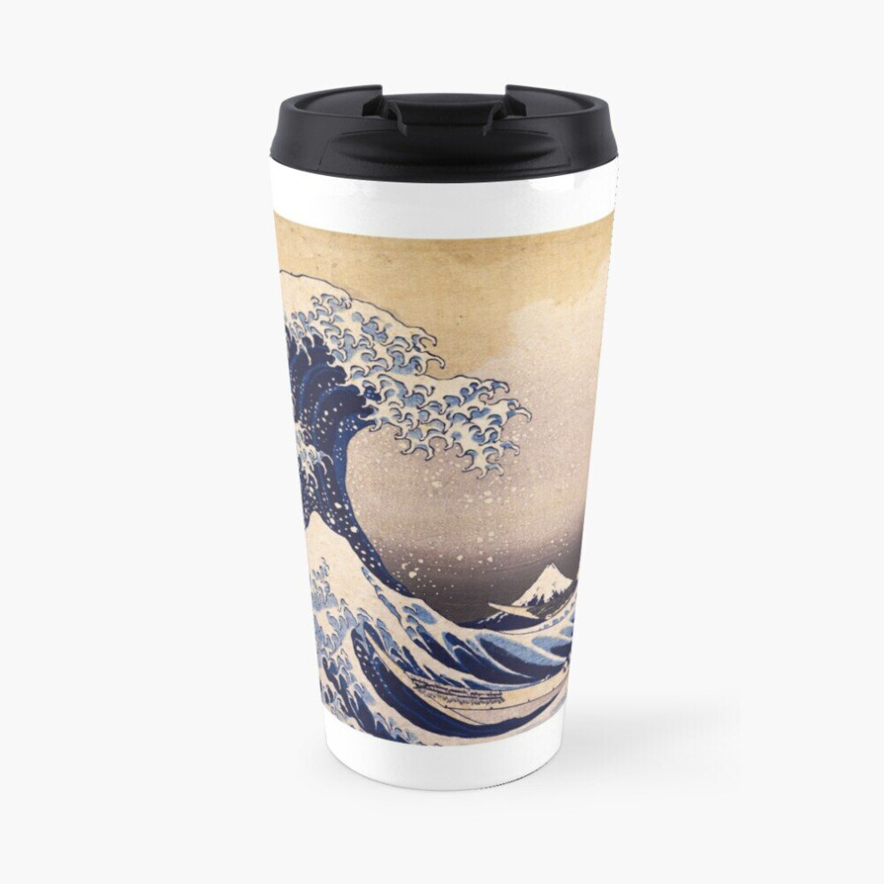 Insulated Travel Coffee Mug The Great Wave off Kanagawa by Katsushika Hokusai (c 1830-1833) Stainless Steel Cup Tumbler 17oz