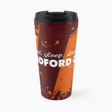 Insulated Travel Coffee Mug Bradford City Splash Design - The Bantams - Bradford City Fan Facebook Page Stainless Steel Cup Tumbler 17oz