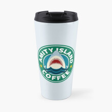 Insulated Travel Coffee Mug Amity Island Coffee (JAWS) - Starbucks Stainless Steel Cup Tumbler 17oz