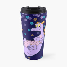 Insulated Travel Coffee Mug Navy confetti Figment Stainless Steel Cup Tumbler 17oz