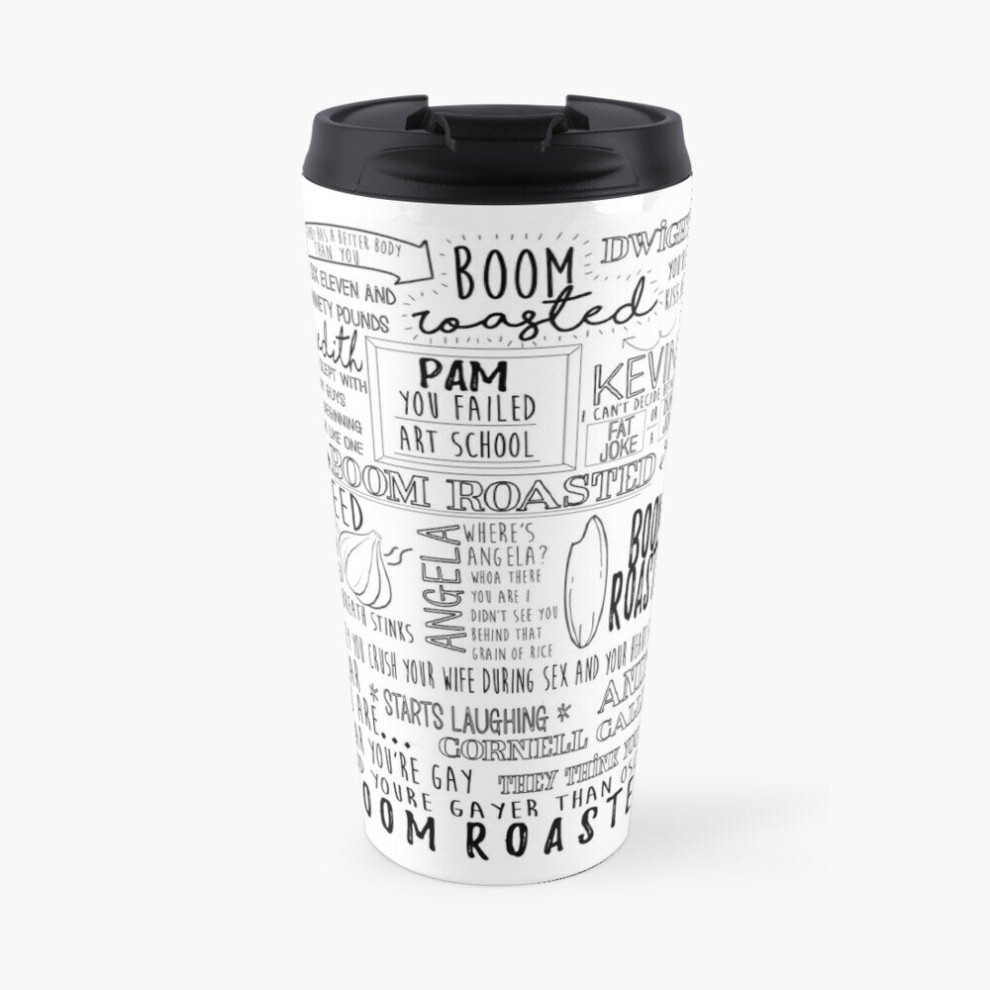 Insulated Travel Coffee Mug Boom Roasted Stainless Steel Cup Tumbler 17oz