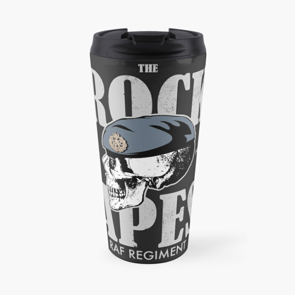 Insulated Travel Coffee Mug RAF Regiment Rock Apes (distressed) Stainless Steel Cup Tumbler 17oz