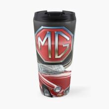 Insulated Travel Coffee Mug MGB in Red Stainless Steel Cup Tumbler 17oz