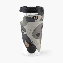 Insulated Travel Coffee Mug Great Dane In Your Face Dog Stainless Steel Cup Tumbler 17oz