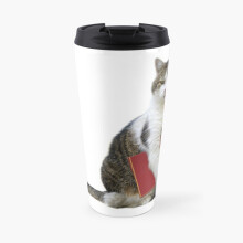 Insulated Travel Coffee Mug Larry the Cat - Chief Mouser to the Cabinet Office Stainless Steel Cup Tumbler 17oz