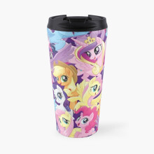 Insulated Travel Coffee Mug Ponies Stainless Steel Cup Tumbler 17oz