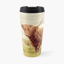 Insulated Travel Coffee Mug Highland Cow  Stainless Steel Cup Tumbler 17oz