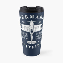 Insulated Travel Coffee Mug Supermarine Spitfire Stainless Steel Cup Tumbler 17oz