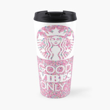 Insulated Travel Coffee Mug StarBucks PrettyPink Stainless Steel Cup Tumbler 17oz