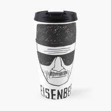 17oz Insulated Travel Mug with Ceramic Interior Coating - Breaking Bad Heisenberg Art, Double-Walled Stainless Steel, Leak-Proof Lid, Fits Cup Holders