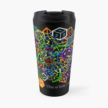Insulated Travel Coffee Mug D&D (Dungeons and Dragons) - This is how I roll! Stainless Steel Cup Tumbler 17oz