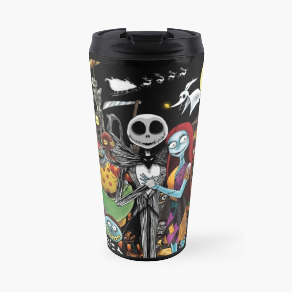 Insulated Travel Coffee Mug Nightmare before Christmas  Stainless Steel Cup Tumbler 17oz