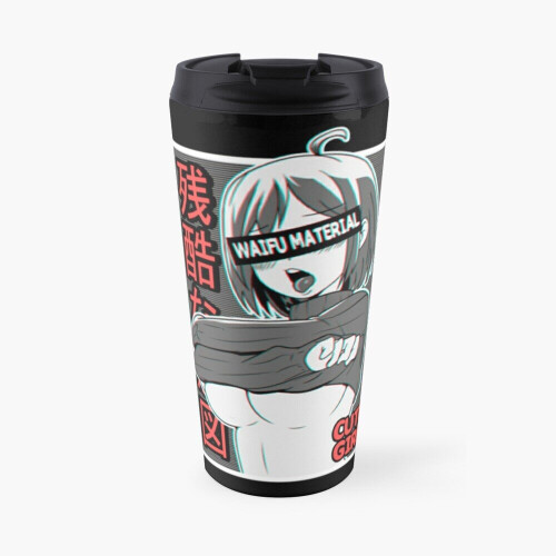 Insulated Travel Coffee Mug Anime Senpai Girl Hentai Waifu Material