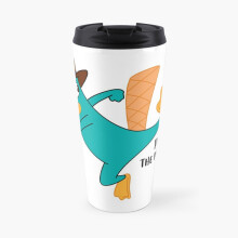 Perry the Platypus 17oz Insulated Stainless Steel Travel Mug with Ceramic Interior - Leakproof Lid, Fits Most Cup Holders