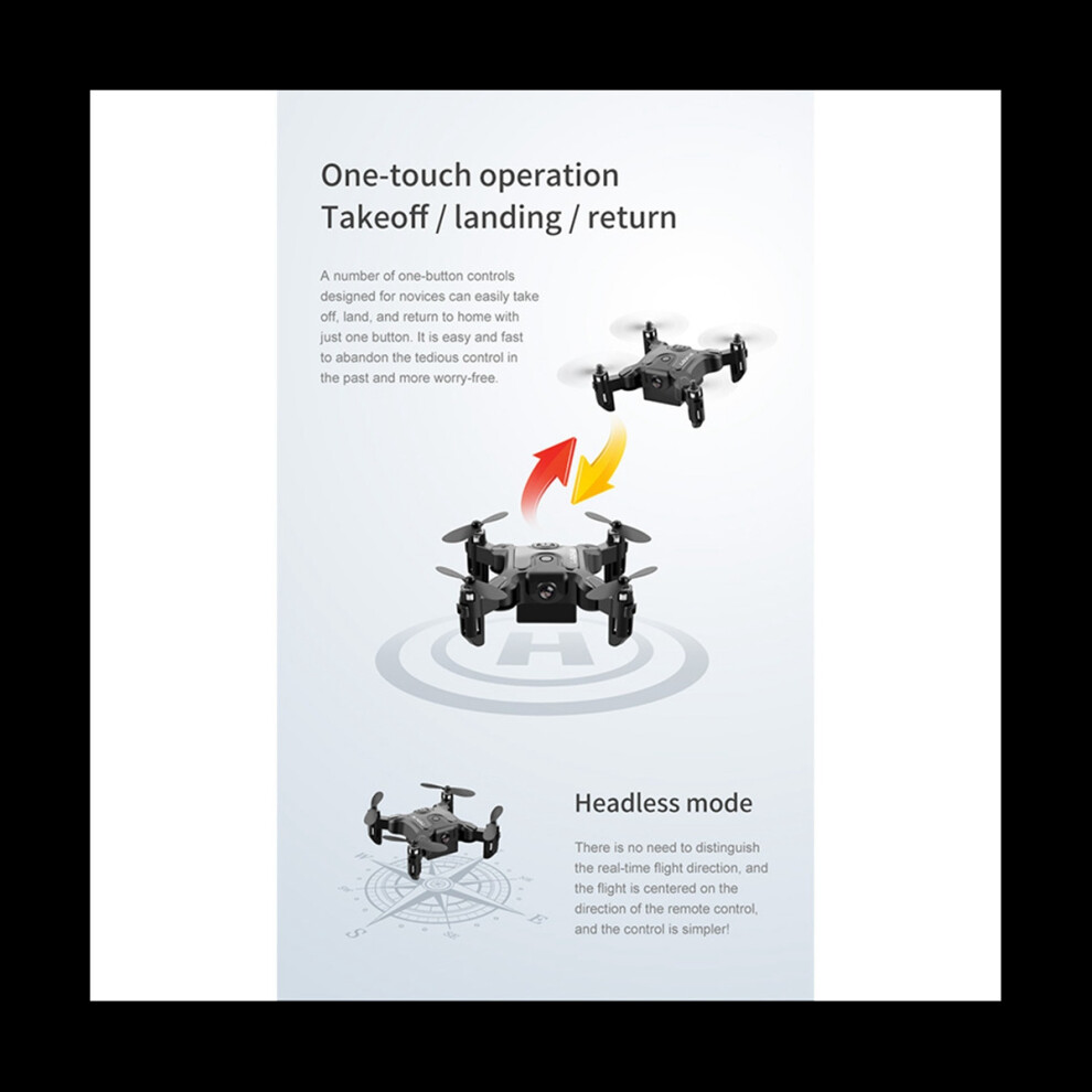 Mini Drone Professional Portable RC Helicopter RC RTF Foldable Quadrocopter,A 