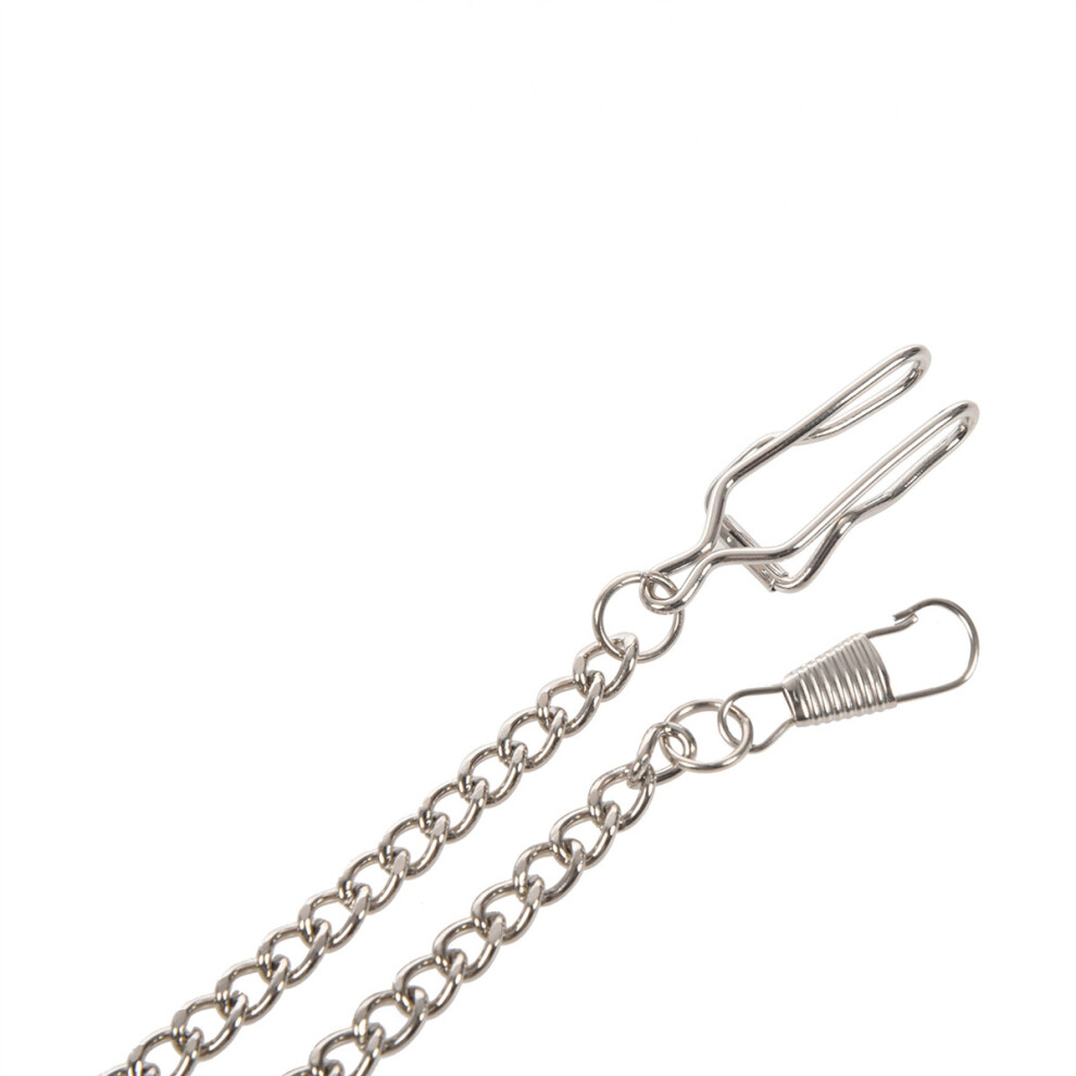 2X Retro Antique Vintage Pocket Watch Chain Silver