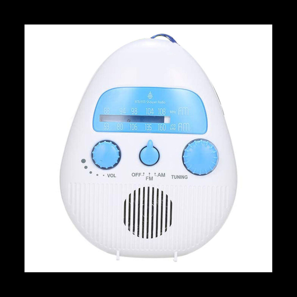Shower Radio, Portable Am/Fm Radio Waterproof Audio Speaker Bathroom Shower Radios For Home Bathroom Outdoor 4762150902226