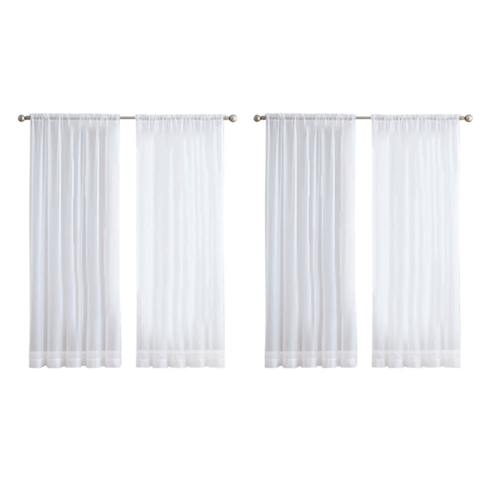 4Pcs Super Soft Great Hand Feeling White Tulle Curtains for Living Room Modern Veil Chiffon Solid Sheer Voile-image-OPC-PBT7K7F-NEW