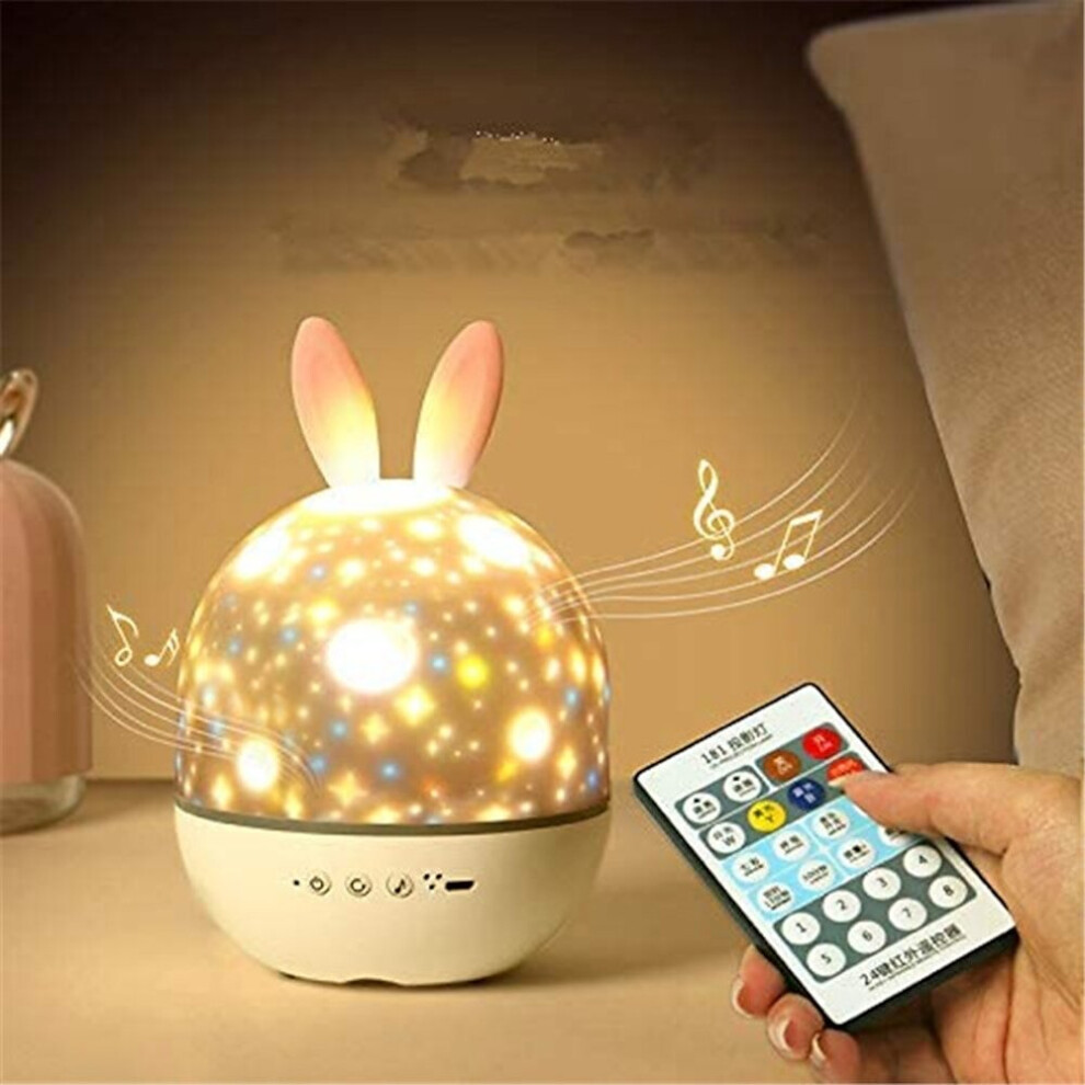 Led Projector Night Rabbit Moose Rotating Projection Lamp With Remote For Baby Kids Room Baby Sleep Ing Night Scape Ing Light Perfet