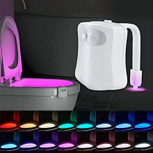 Toilet Night Light PIR Motion Sensor Toilet Lights LED Washroom Night Lamp 16/8 Colors Toilet Bowl Lighting For Bathroom Washroom