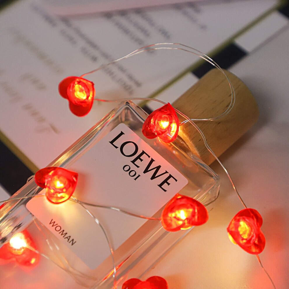 Heart Shaped Lights 2m 20leds Copper Wire String Lights Battery Powered Fairy Lights Christmas Wedding Party Valentines Day Indoor Decoration-image-OPC-PBT7NK5-NEW
