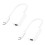 2X Thunderbolt 3 USB 3.1 to Thunderbolt 2 Adapter Cable for Windows Mac OS BH White 1