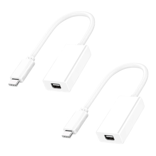 2X Thunderbolt 3 USB 3.1 to Thunderbolt 2 Adapter Cable for Windows Mac OS BH White