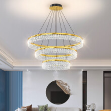 LED Chandeliers Ring Circle Design 40+60+80cm 3-Light Dimmable LED Tiered Chandelier
