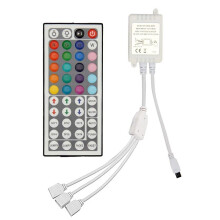 of High Quality IR 44 key RGB Controller Three Way Integrated Outlet Controller of Double Sided Circuit Board DC12-24V