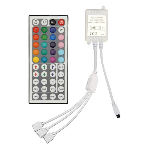 of High Quality IR 44 key RGB Controller Three Way Integrated Outlet Controller of Double Sided Circuit Board DC12-24V