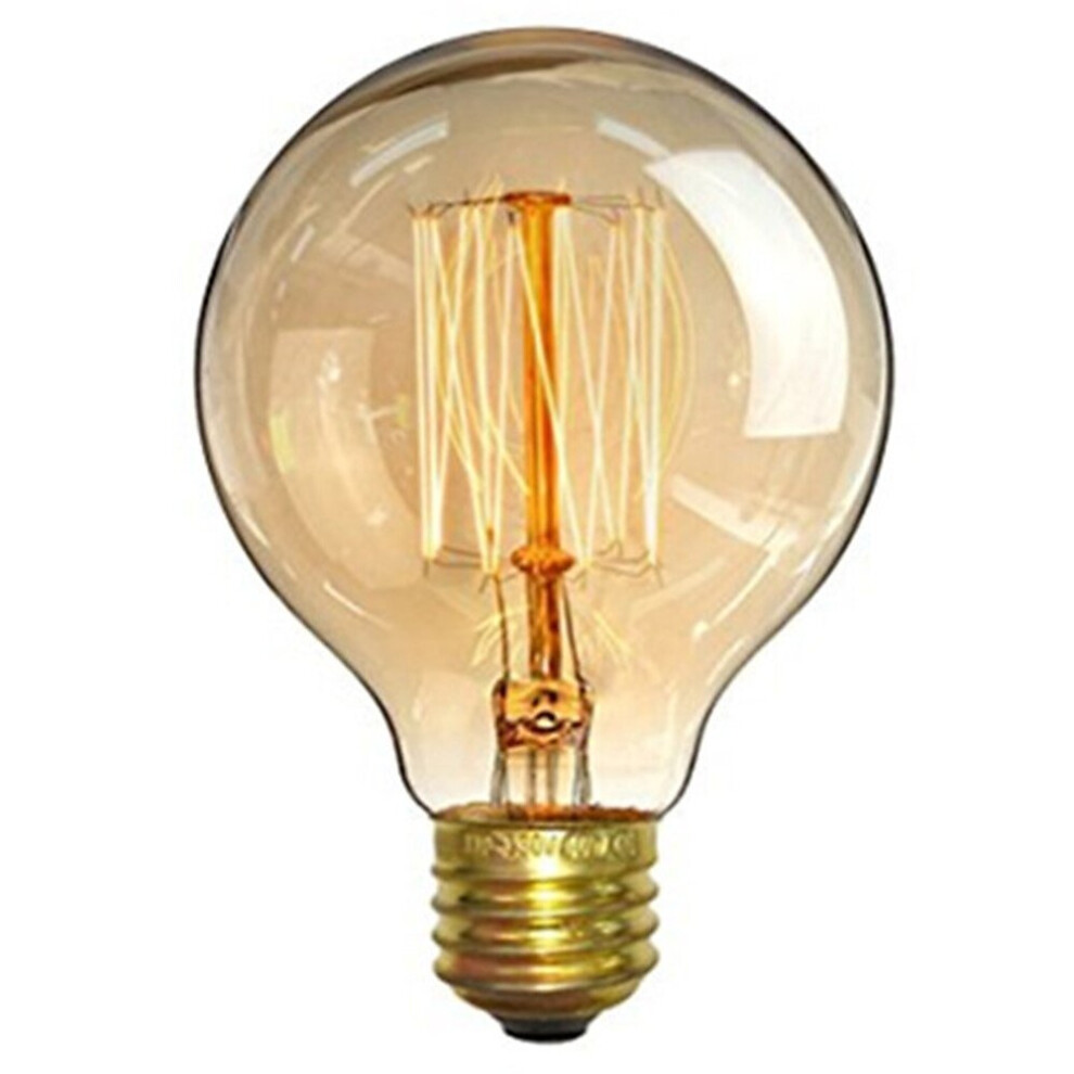 Perfet 1Pc 40W E26/E27 G80 Warm 2200-2700 K Retro Dimmable Decorative Incandescent Vintage Edison Bulb 220-240V White/Light