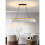 LED Chandeliers Line Design 100cm Dimmable Rectangle Black/Gold Chandeliers 1
