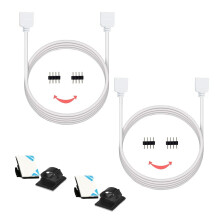 2pcs 300 cm SMD 5050 / SMD 2835 / 3528 SMD Strip Light Accessory / LED Strip Extension Line Electrical Cable Plastic & Metal for RGB LED Strip Light