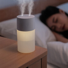 Oval Shape LED Humidifier Night Light Suitable for Vehicles Humidified Atmosphere Lamp ON / OFF USB 1pc