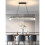 LED Chandeliers Line Design 100cm Dimmable Rectangle Black/Gold Chandeliers 2