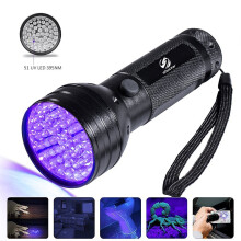 UV LED Flashlights Outdoor 51 Leds 395nm Ultra Violet Torch Light Lamp Blacklight Detector for Dog Urine Pet Stains and Bed Bug Shustar